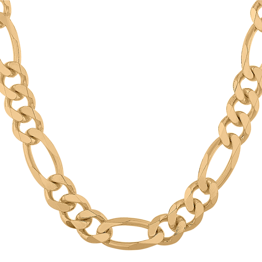 24'' 14K Yellow Gold Vermeil Figaro Chain (11.3mm)