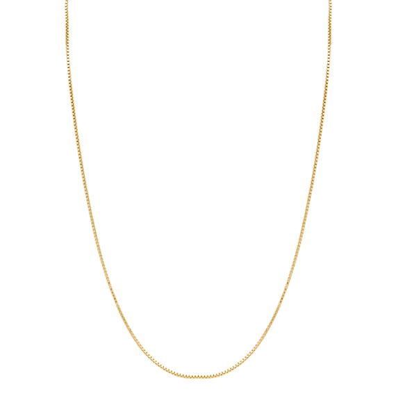 24'' 14k Yellow Gold Box Chain (1.4mm)