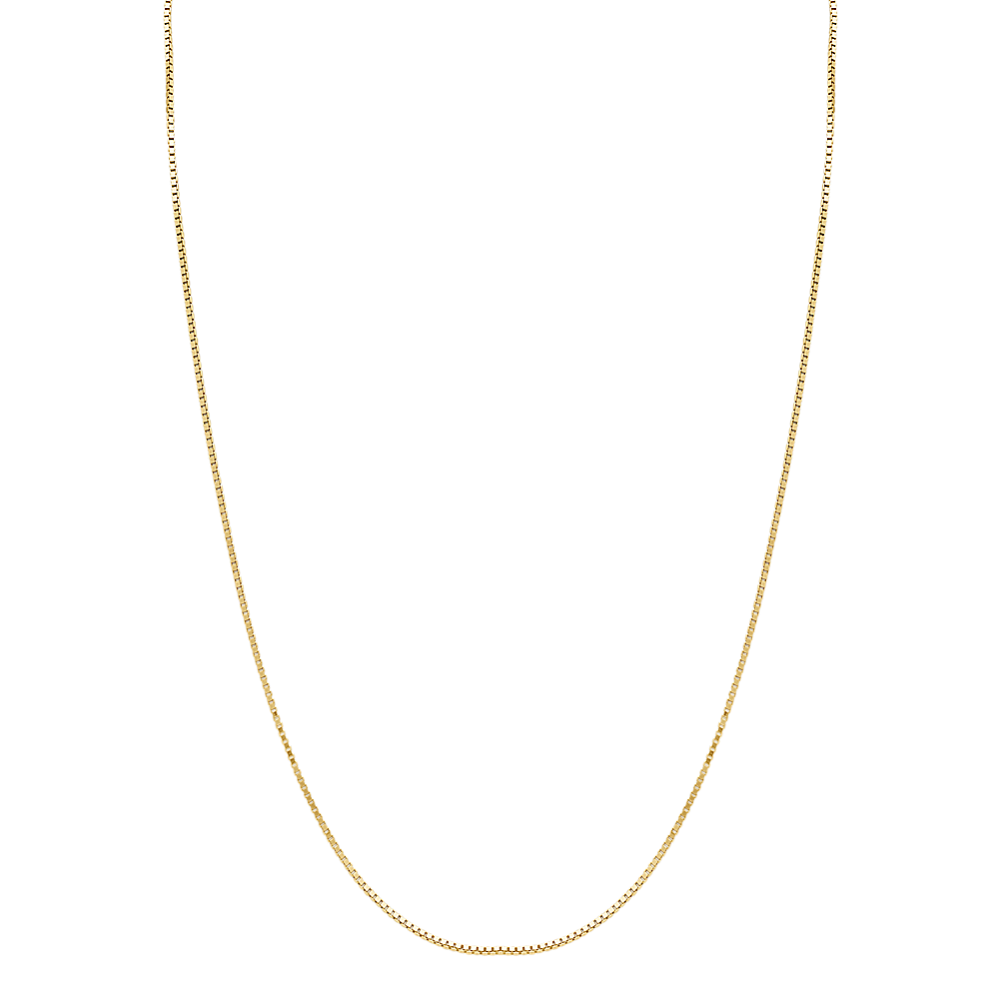 24'' 14k Yellow Gold Box Chain (1.4mm)