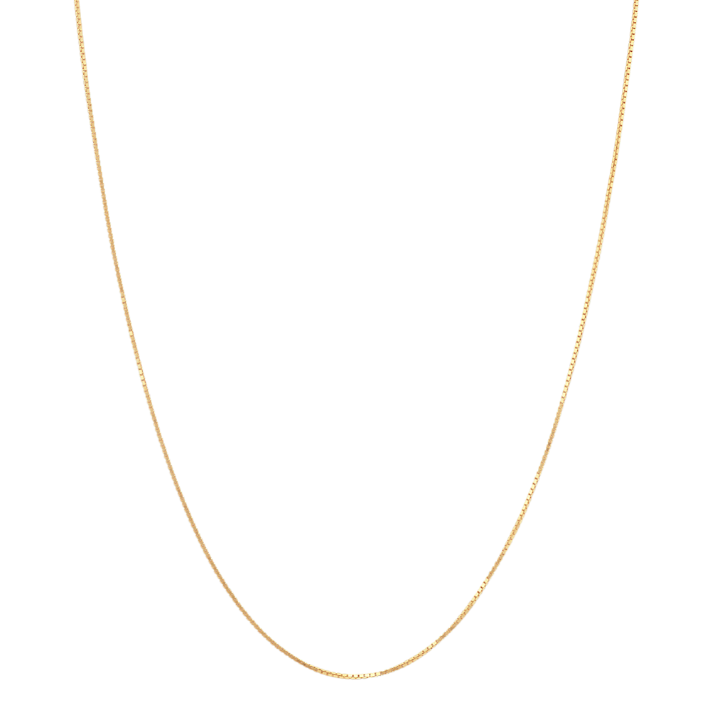 24'' 14k Yellow Gold Box Chain (1mm)