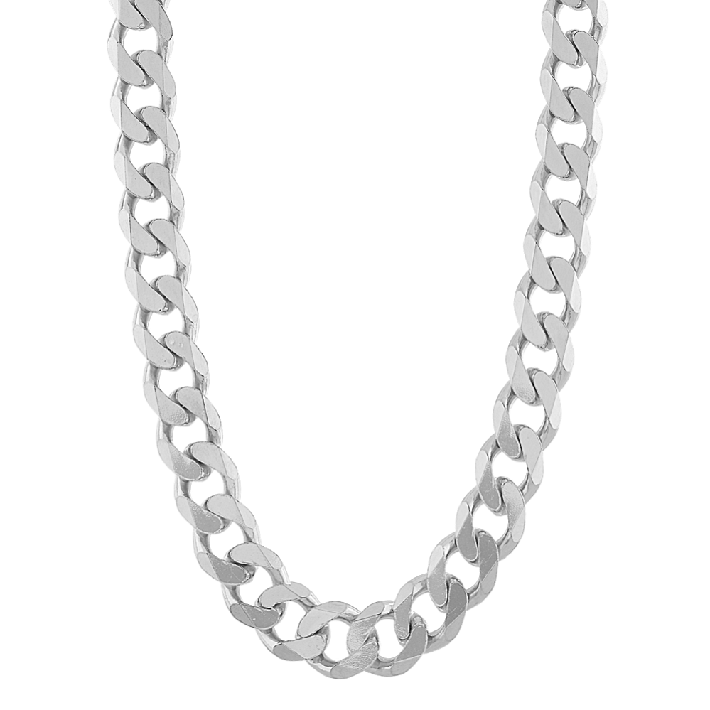 24'' Sterling Silver Curb Chain (10.8mm)