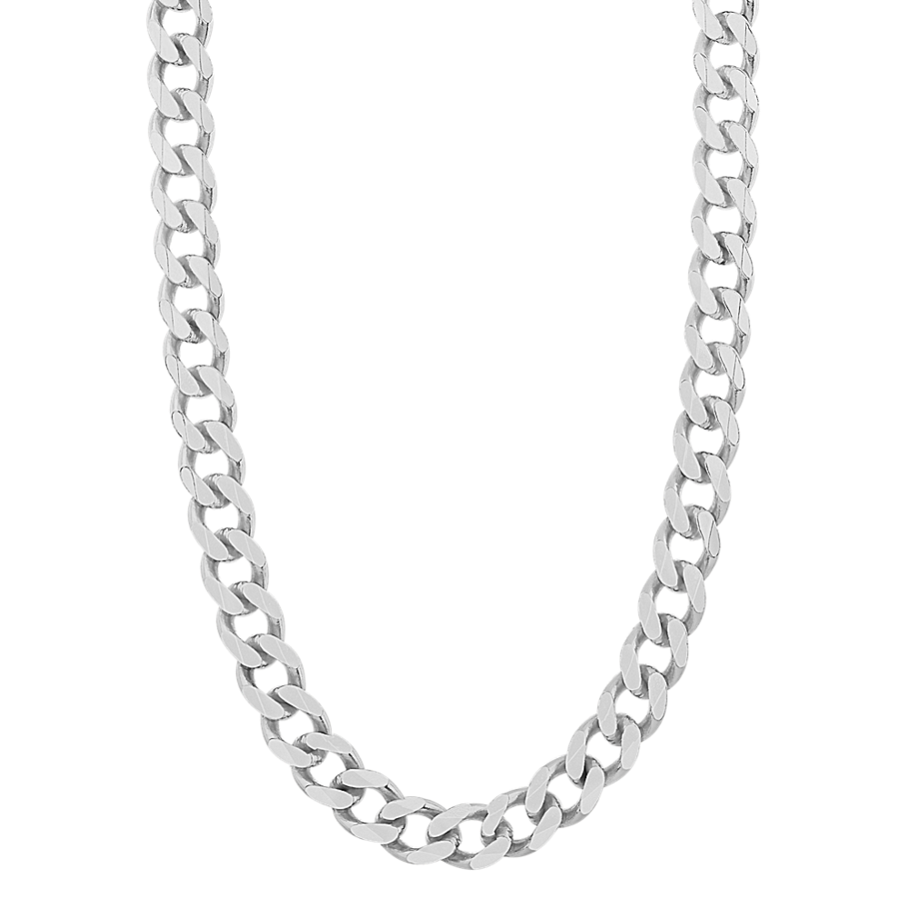 24 in Sterling Silver Curb Chain (6.4mm)
