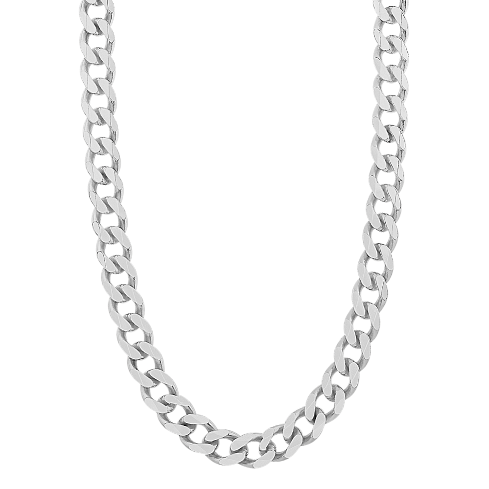 24'' Sterling Silver Curb Chain (6.4mm)