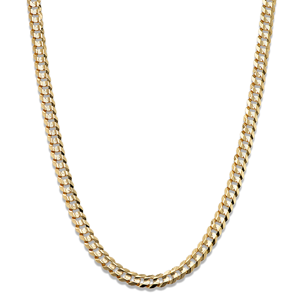 24in 14K Yellow Gold Curb Chain (6mm)