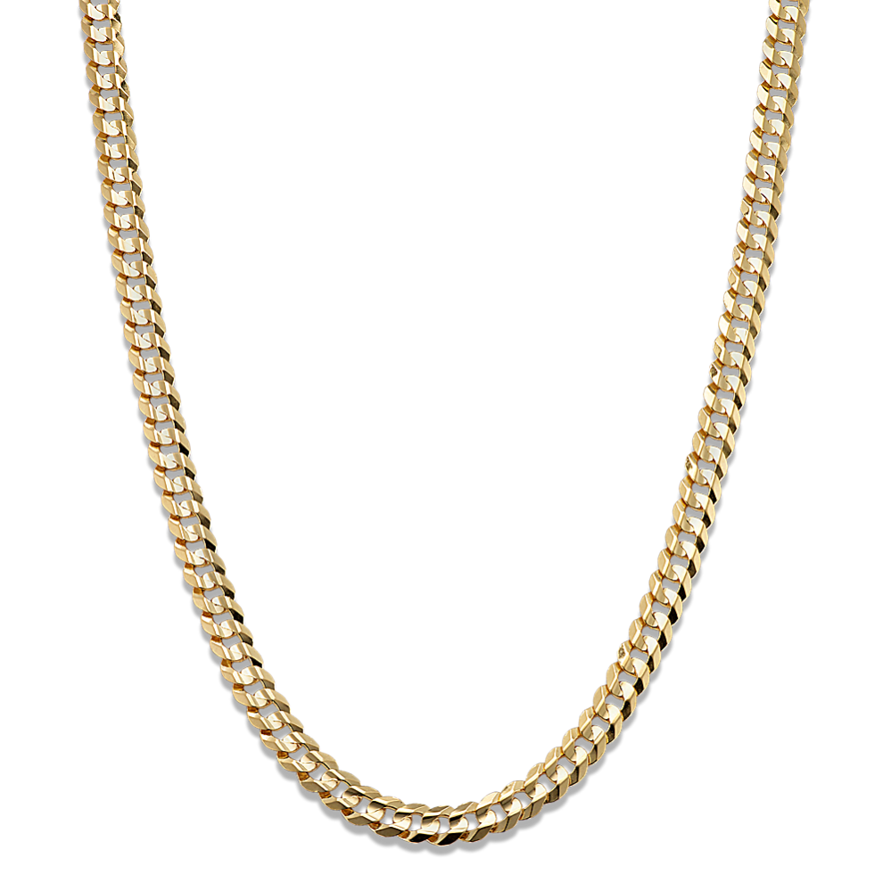 24'' 14K Yellow Gold Curb Chain (6mm)