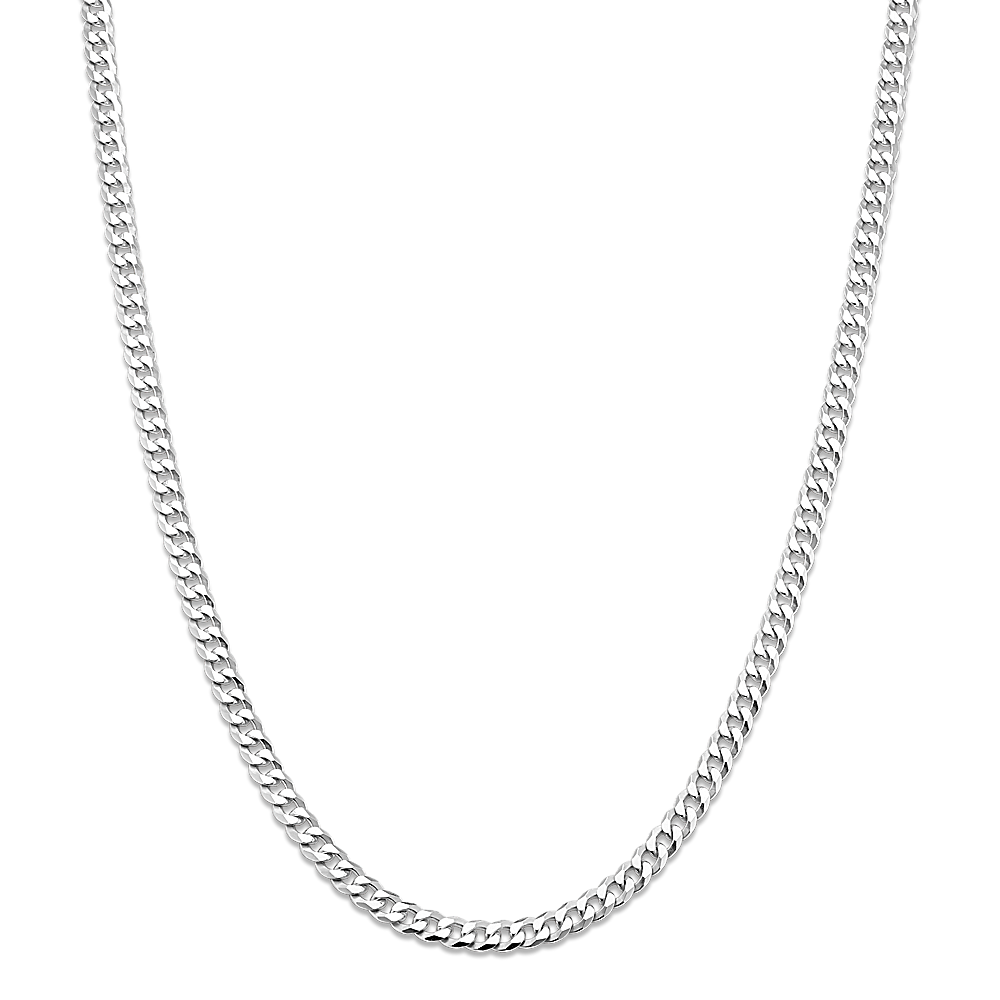 24in Sterling Silver Curb Chain (4mm)
