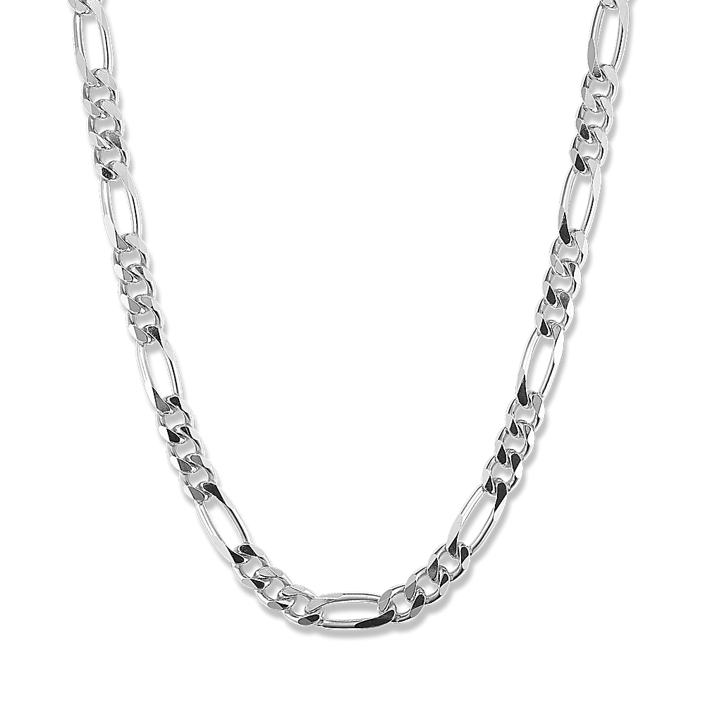 24 in Sterling Silver Figaro Chain (6.5mm)
