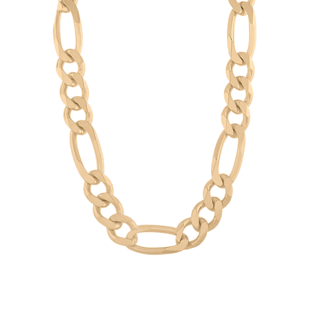 24'' 14K Yellow Gold Vermeil Figaro Chain (8.9mm)