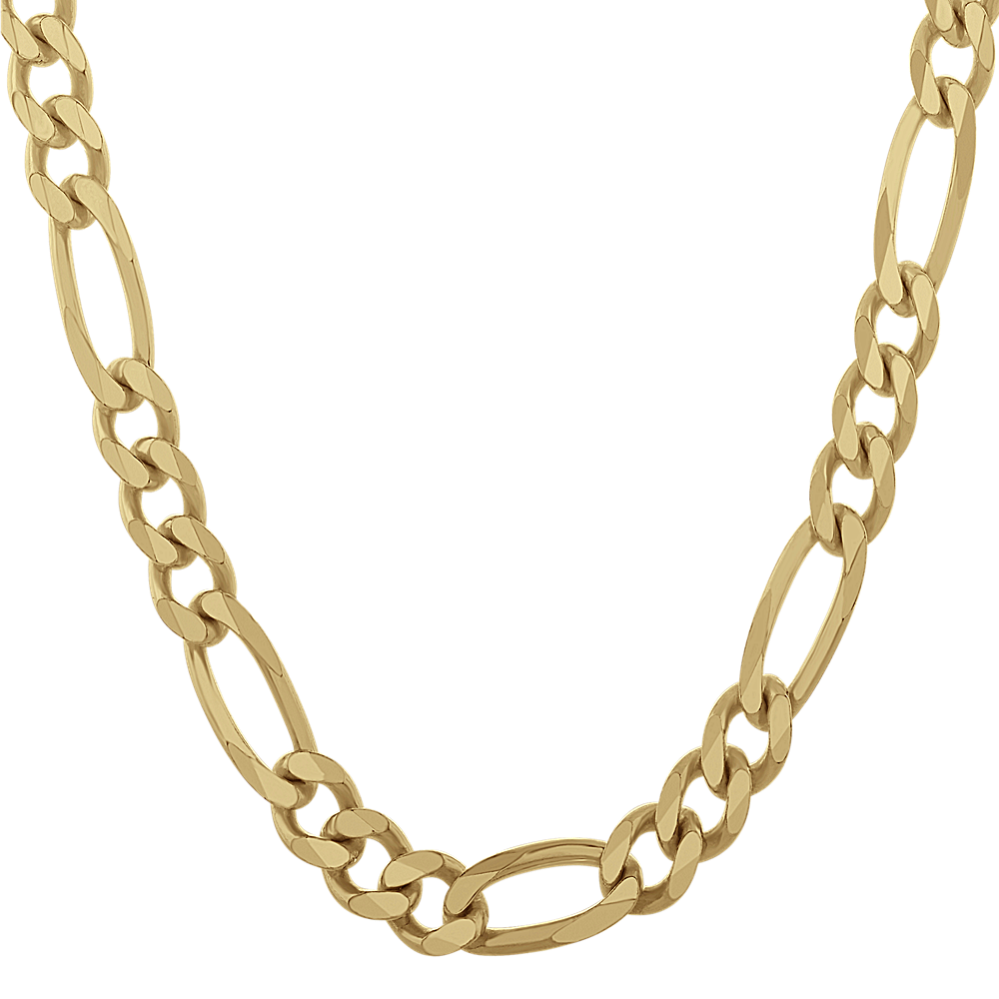 24 in 14K Yellow Gold Vermeil Figaro Chain (6.5mm)