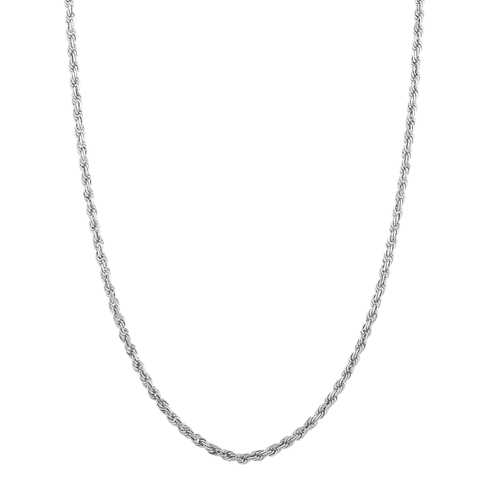 14 karat white gold deals rope chain