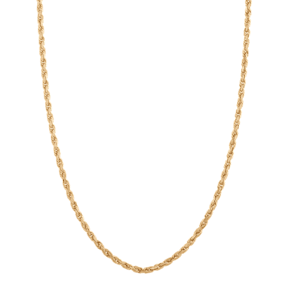 24'' 14K Gold Diamond-Cut Rope Chain (1.95mm)