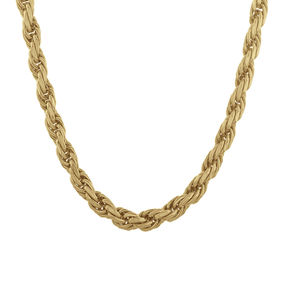 24in 14K Yellow Gold Vermeil Rope Chain (5.6mm)