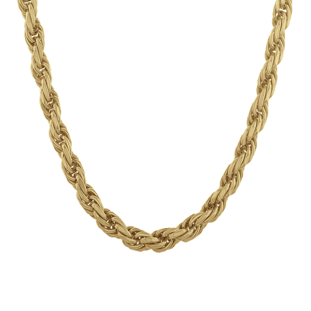 24'' 14K Yellow Gold Vermeil Rope Chain (5.6mm)