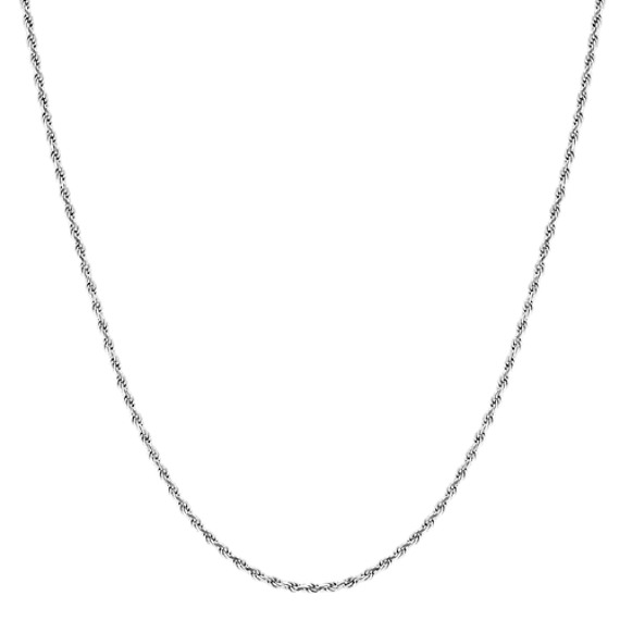 24 in Mens Sterling Silver Rope Chain (2.2mm)