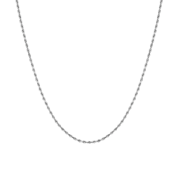 24'' Sterling Silver Diamond-Cut Rope Chain(2.2mm)