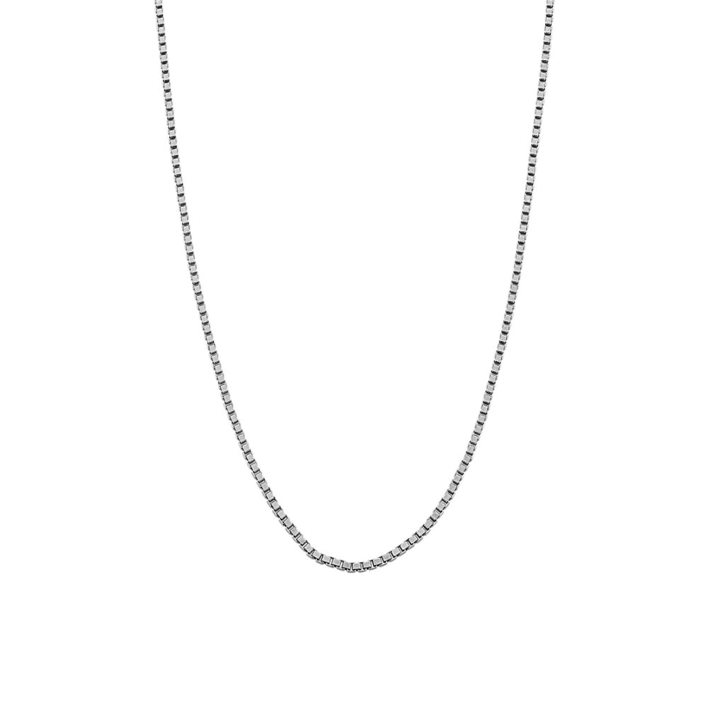 24 in Sterling Silver Box Chain (2.2mm) Shane Co.