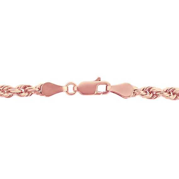 24 inch Mens 14k Rose Gold Rope Chain 