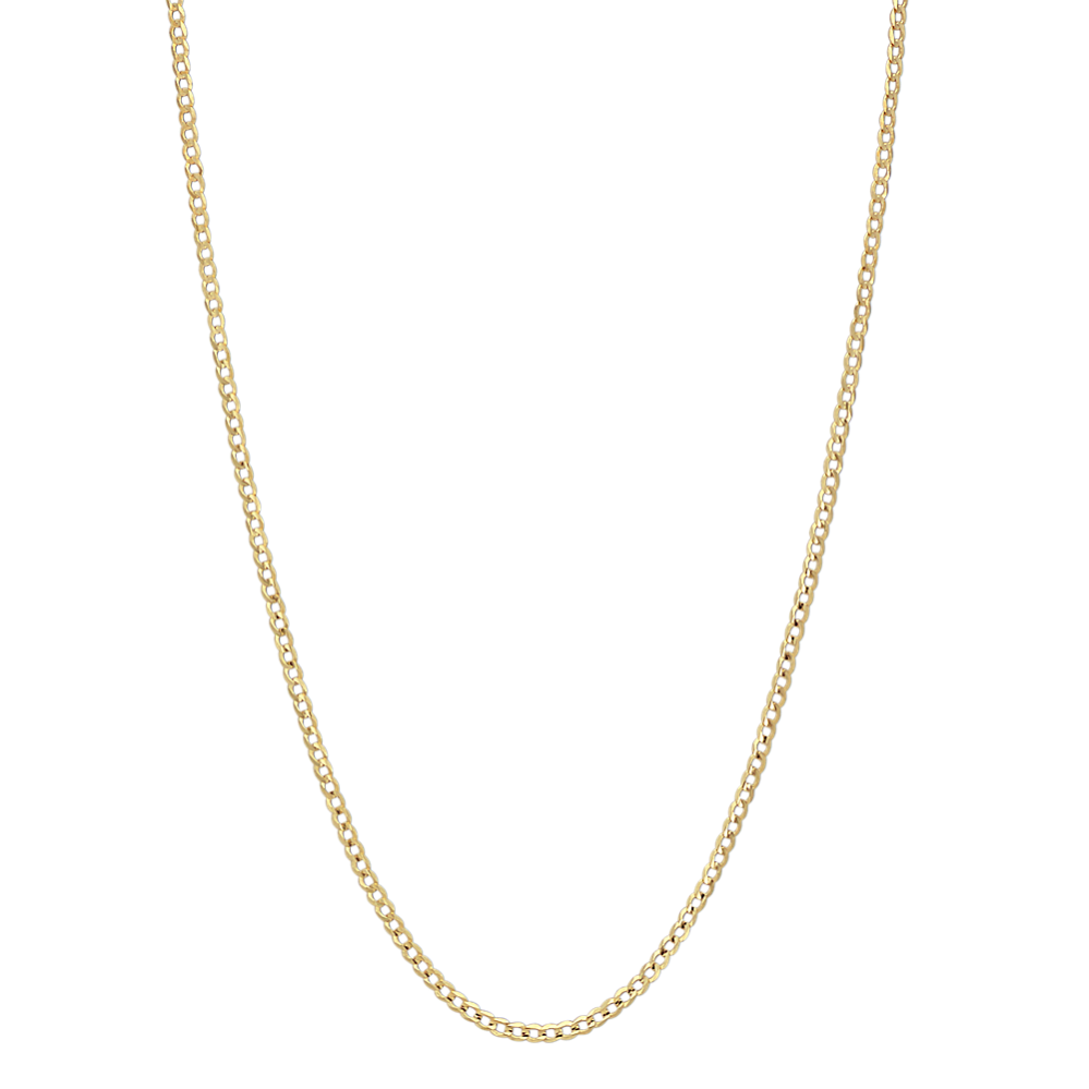 24 inch Mens 14k Yellow Gold Curb Chain
