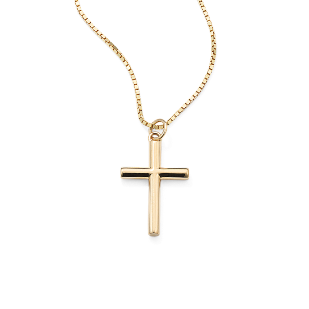 Isaac 14K Yellow Gold Cross Pendant