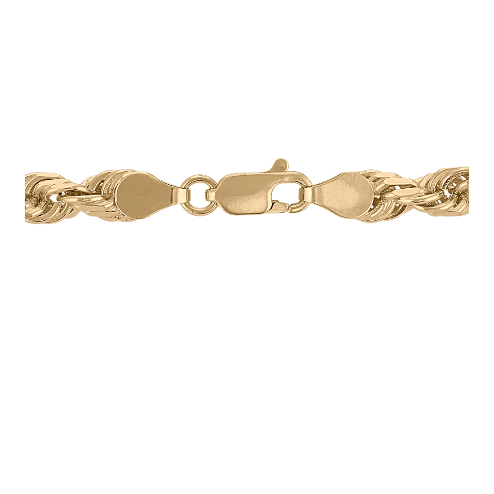 26 in Mens 14k Yellow Gold Rope Chain (6mm) Shane Co.