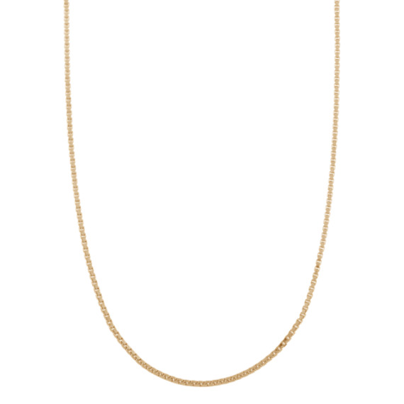 26 in Mens Box Chain in 14K Yellow Gold (1mm)