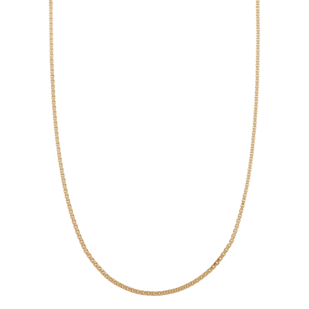 26 in Mens Box Chain in 14K Yellow Gold (1mm)