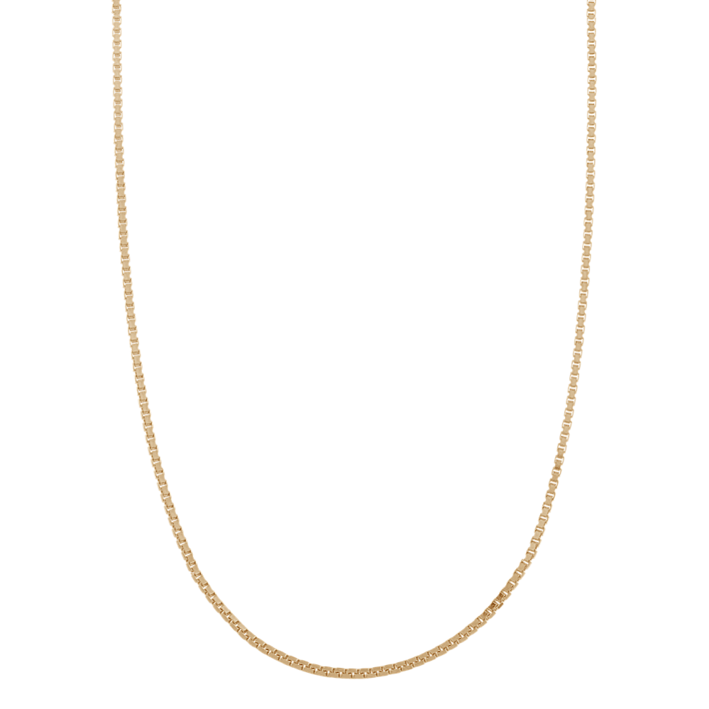 26'' 14K Yellow Gold Box Chain (1mm)