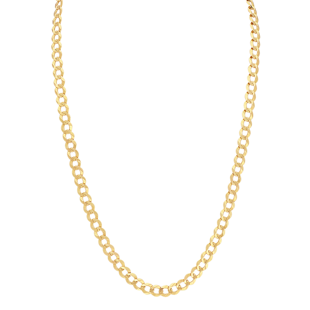 26'' Mens Curb Chain in 14k Yellow Gold (8.2mm)