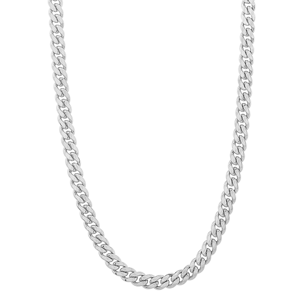 26'' 14K White Gold Miami Cuban Chain (4.5mm)