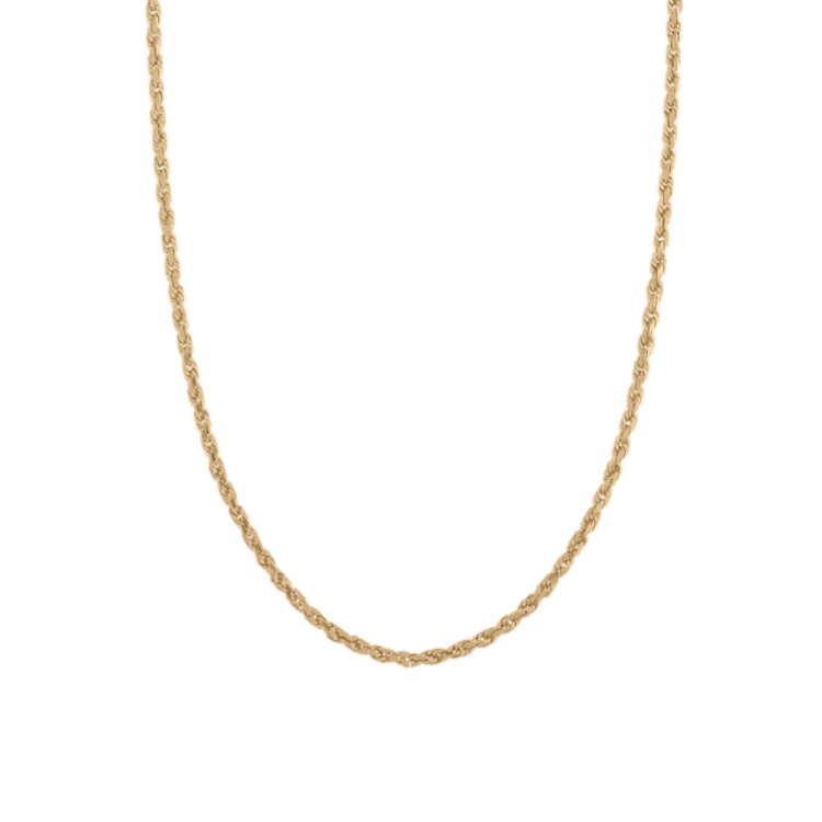 26 in Mens Rope Chain in 14K Yellow Gold (2mm)
