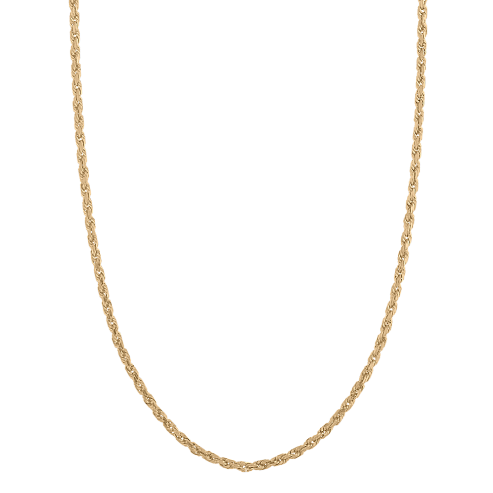 26'' 14K Yellow Gold Rope Chain (1.95mm)