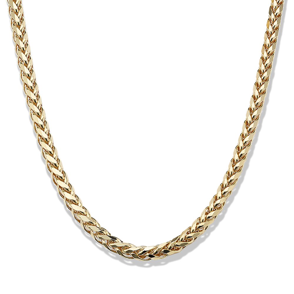 22'' 14K Gold Diamond-Cut Wheat Chain (3.8mm)