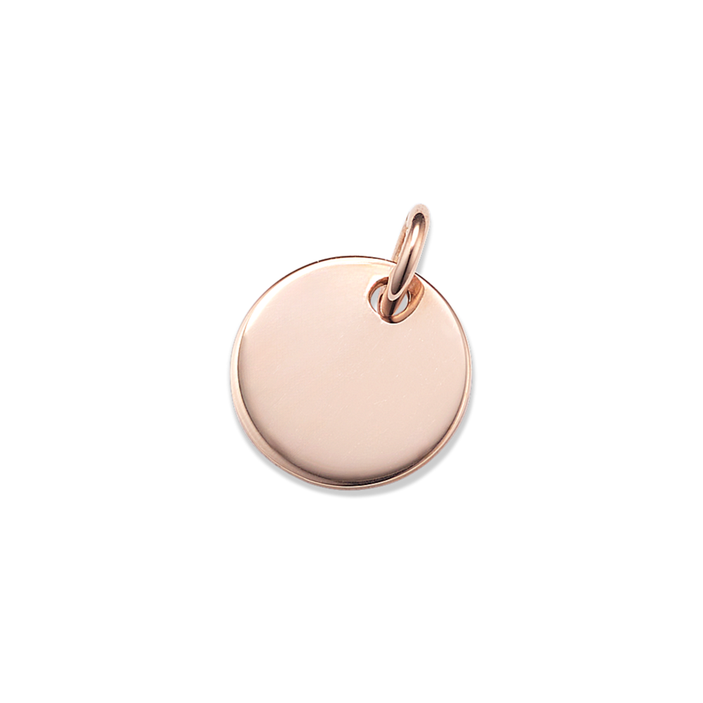 14K Rose Gold Petite Disk Charm