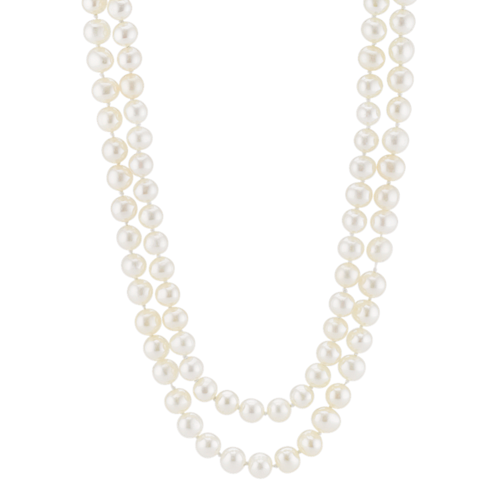 4.5mm Freshwater Cultured Pearl Double Strand Necklace (36 in)