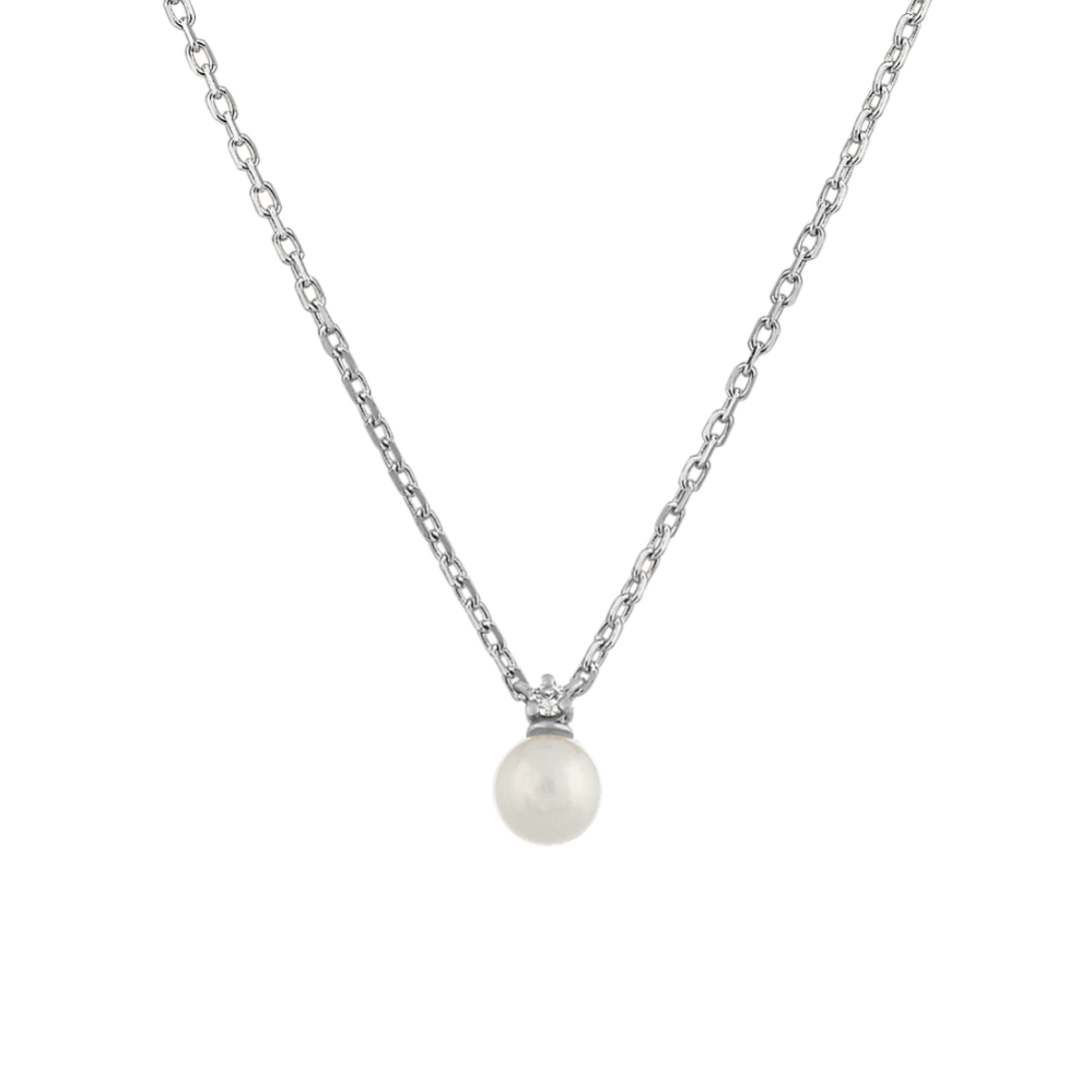 4mm Akoya Pearl Solitaire Pendant (18'')