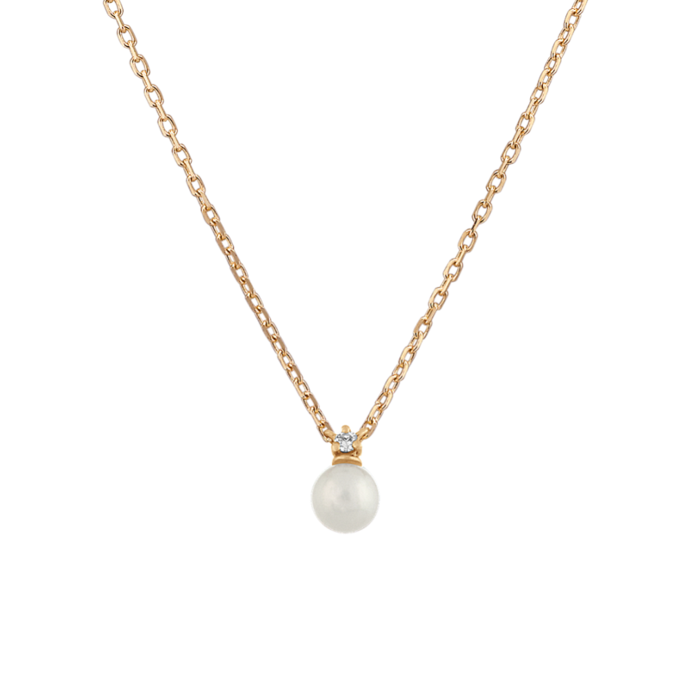 4mm Akoya Pearl Solitaire Pendant (18 in)