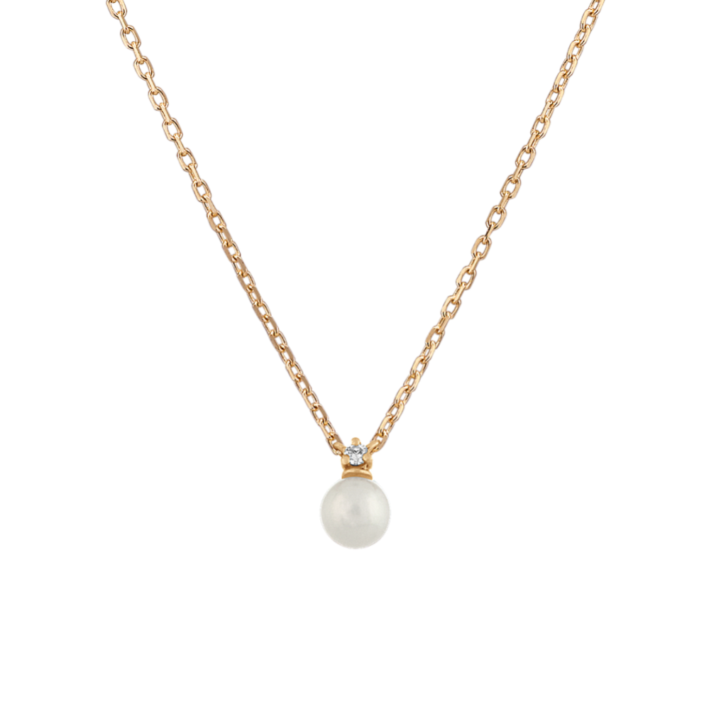 ネックレス・ペンダント Everyday Pearl Necklace 4mm 4mm Akoya Pearl Solitaire Pendant (18'') | Shane Co.