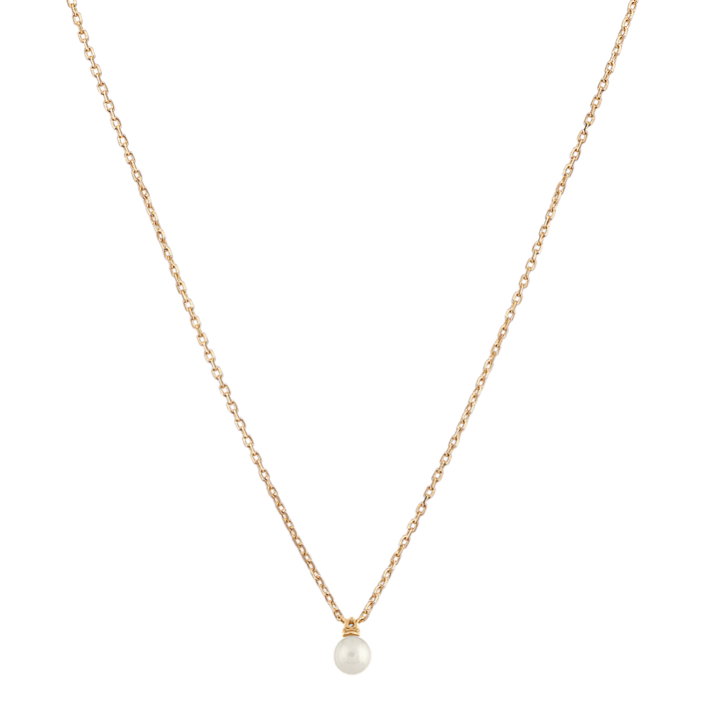 4mm Akoya Pearl Solitaire Pendant (18'') | Shane Co.