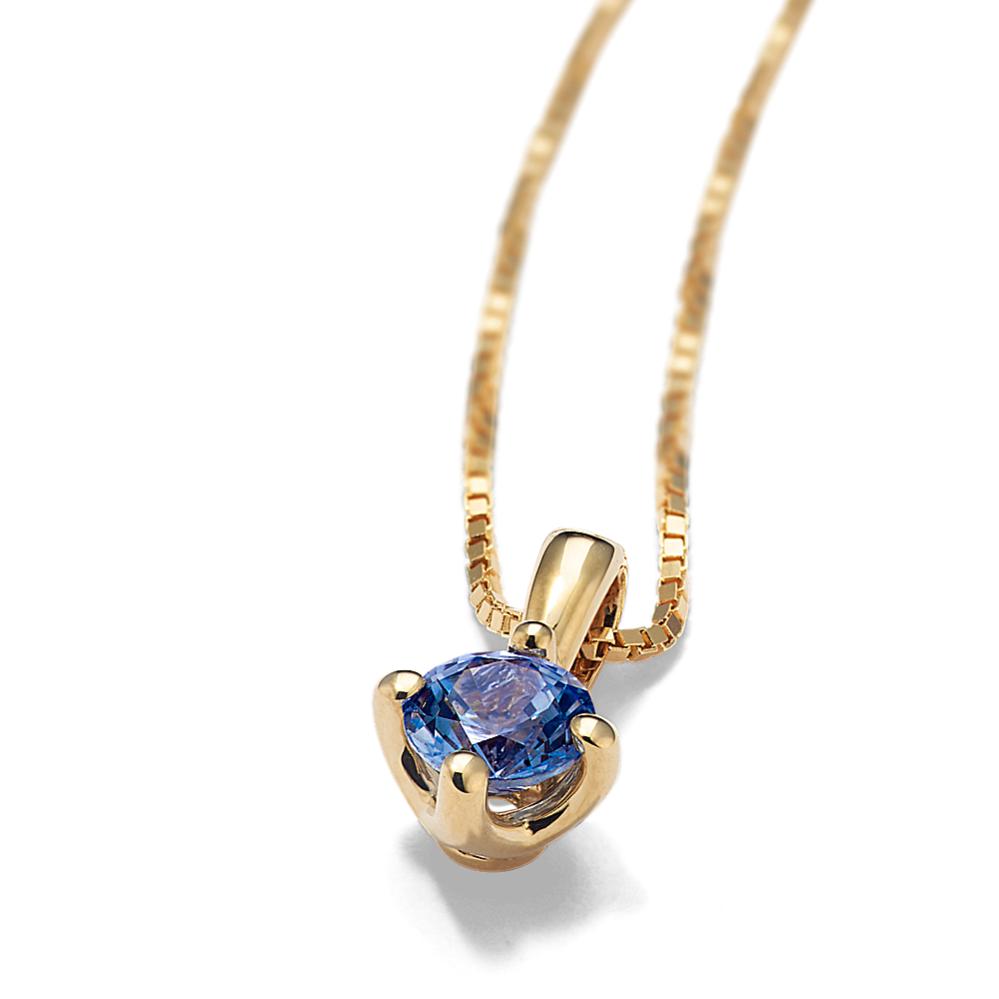 Sapphire solitaire necklace hot sale