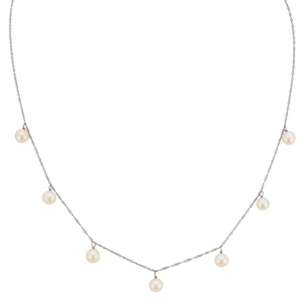 5-5.5mm Freshwater Cultured Pearl Necklace (14 in)