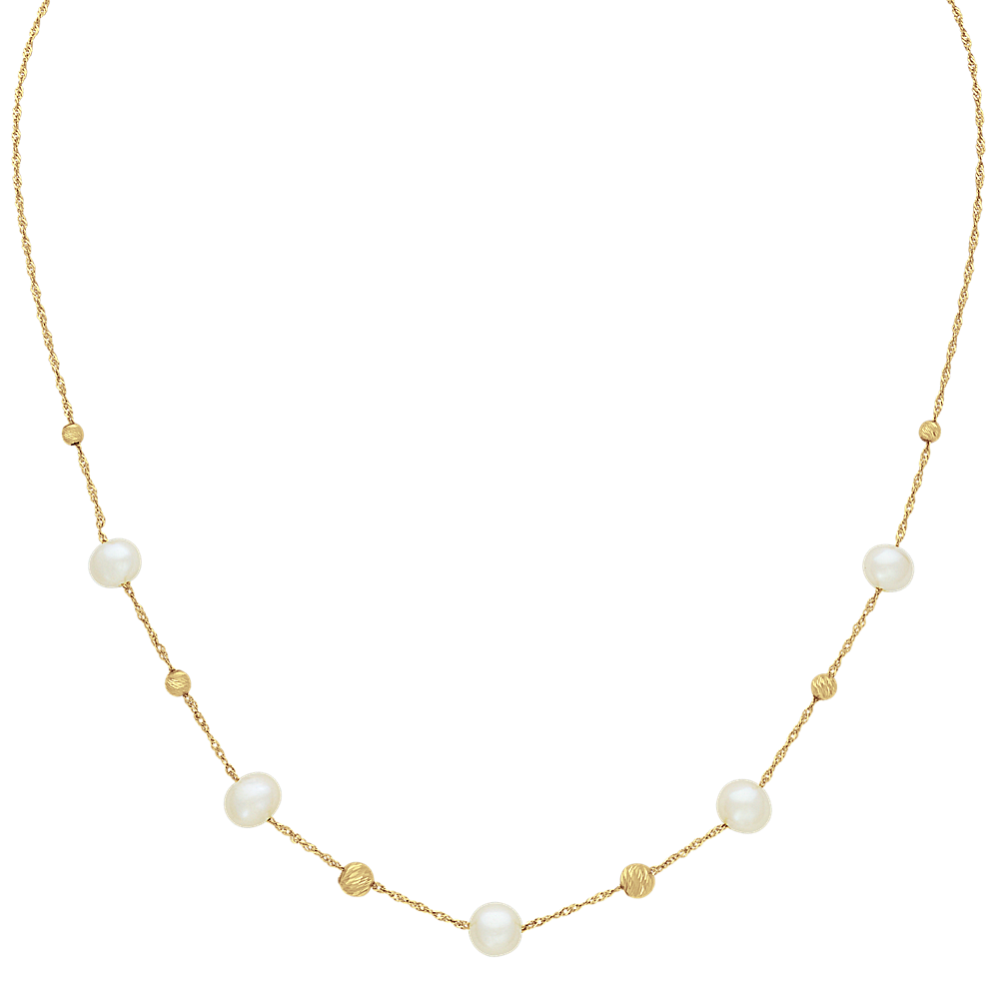 5-6.5mm Freshwater Cultured Pearl Necklace (16'')
