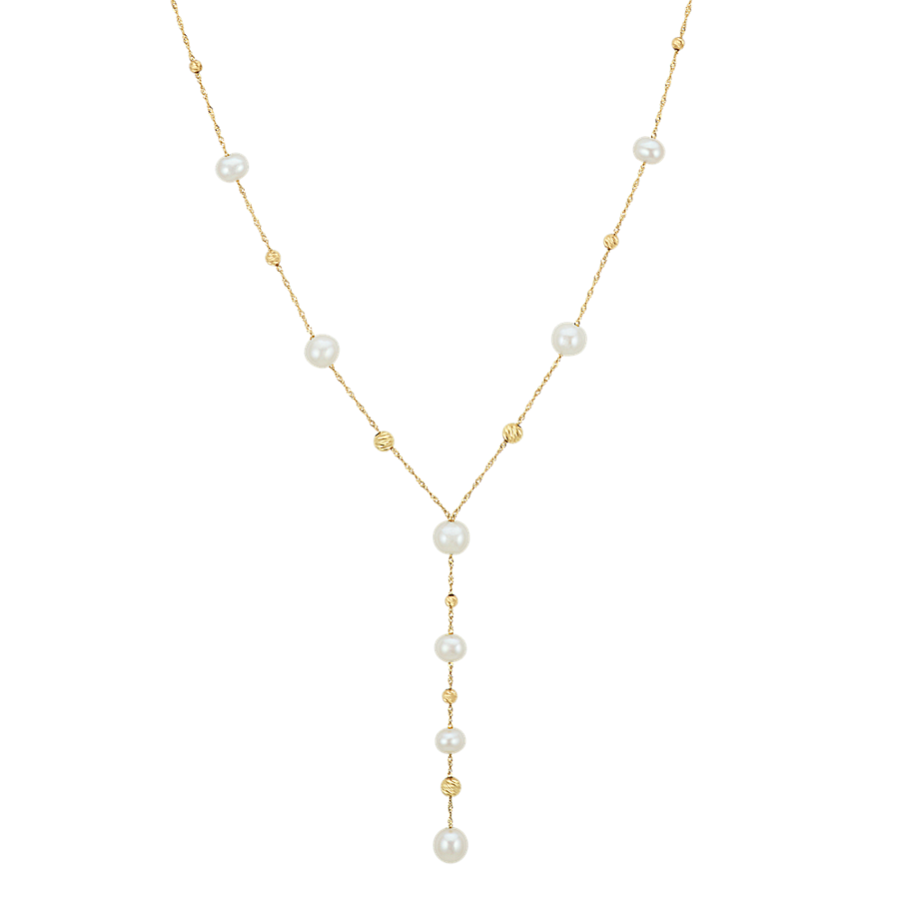 5-7mm Freshwater Cultured Pearl Y Necklace (18'')