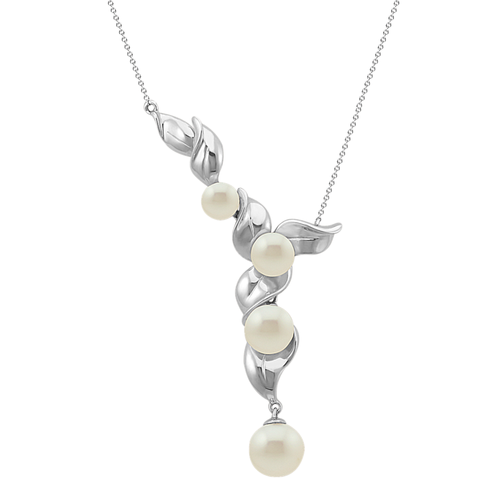 5.5-9mm Freshwater Cultured Pearl Necklace in Sterling Silver (18'')