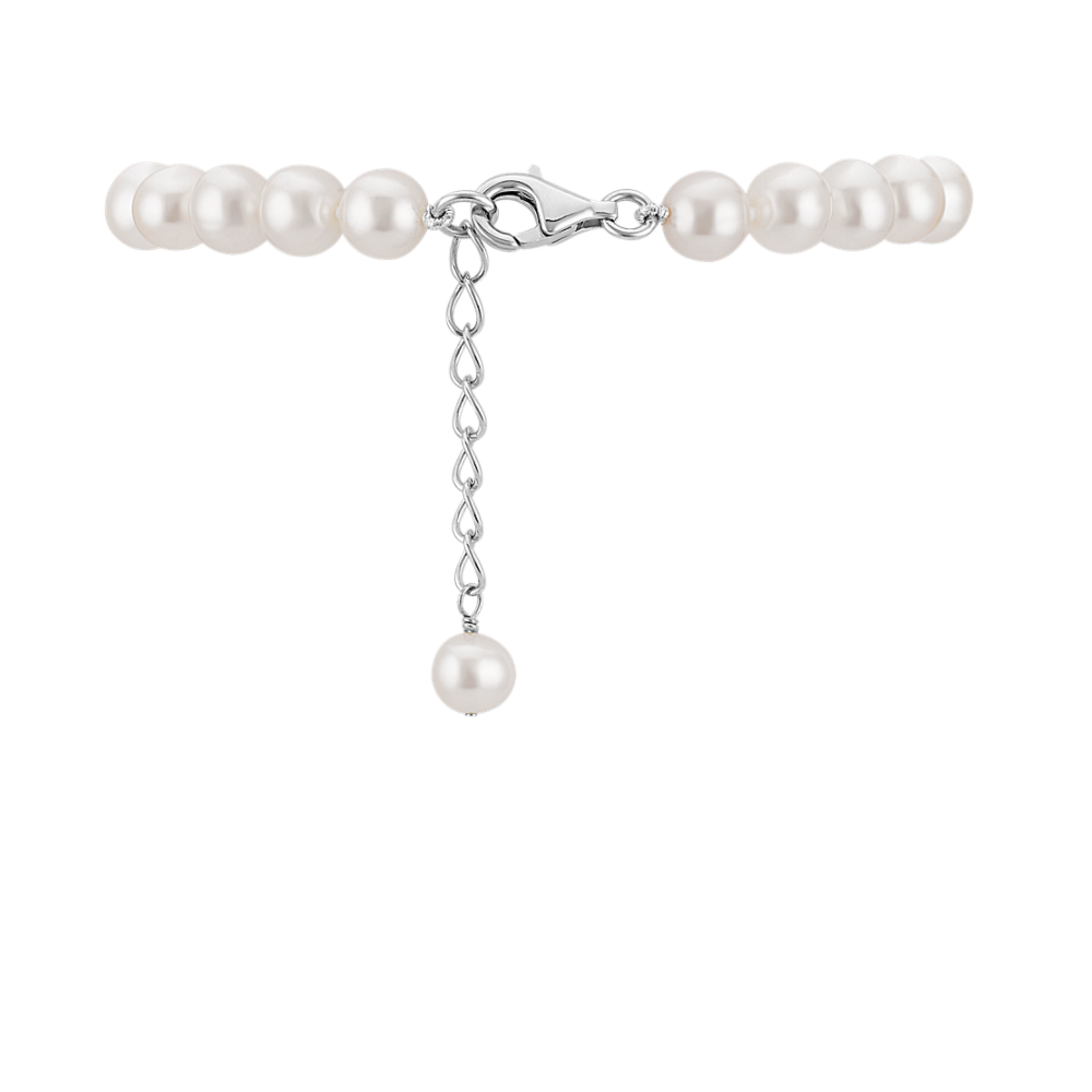 65mm Cultured Freshwater Pearl Necklace And Bracelet Set In Sterling Silver 18 In Shane Co