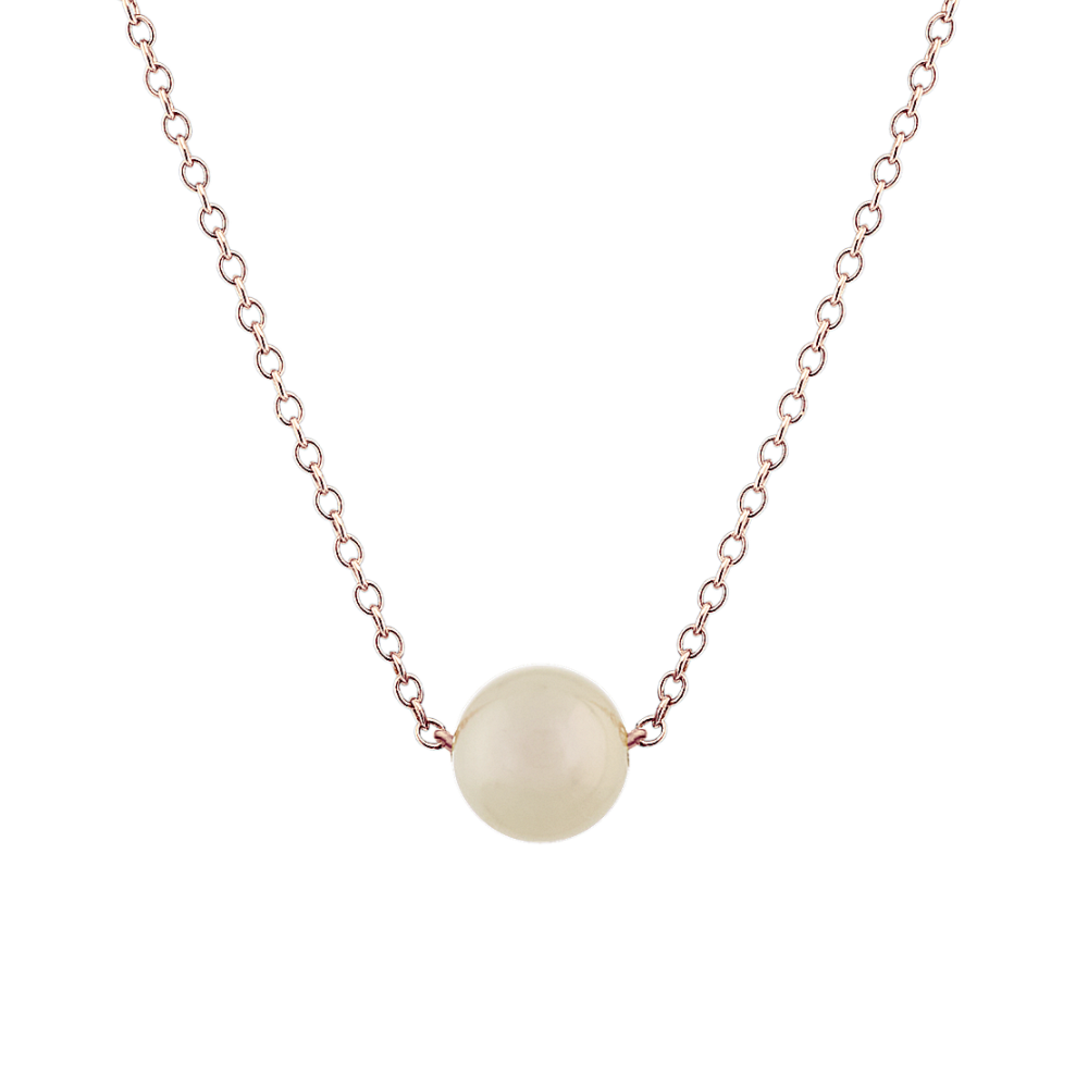 6mm Akoya Pearl Necklace in 14K Rose Gold (18 in)