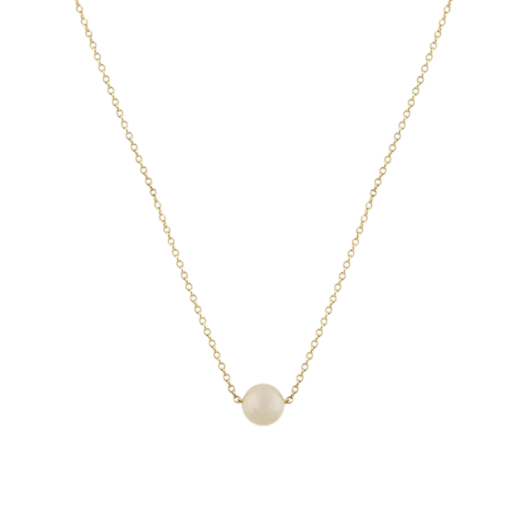 6mm Akoya Pearl Necklace in 14K Yellow Gold (18 in)