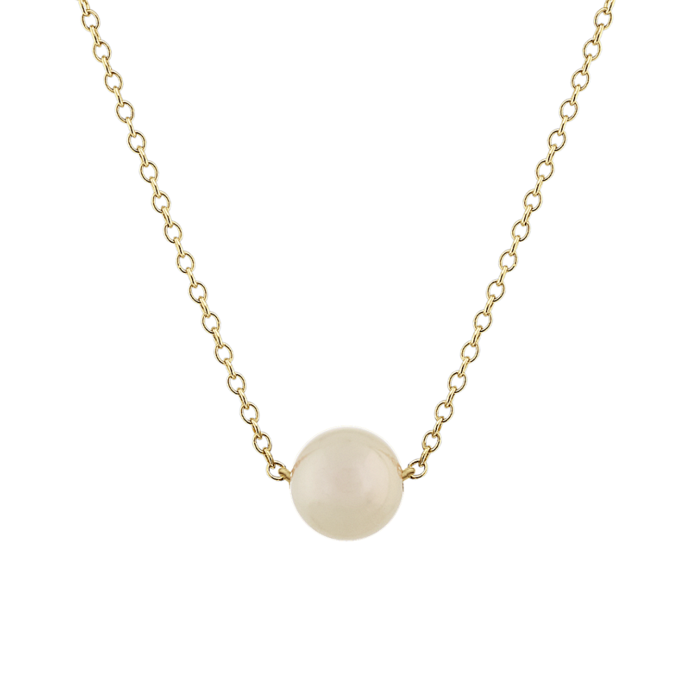 6mm Akoya Pearl Necklace in 14K Yellow Gold (18 in)