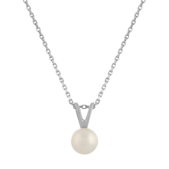 6mm Cultured Freshwater Pearl Solitaire Pendant
