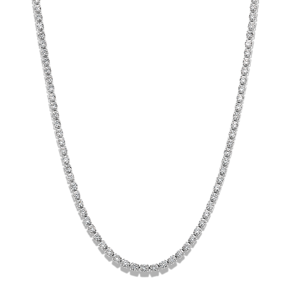 7 tcw Lab-Grown Diamond Tennis Necklace