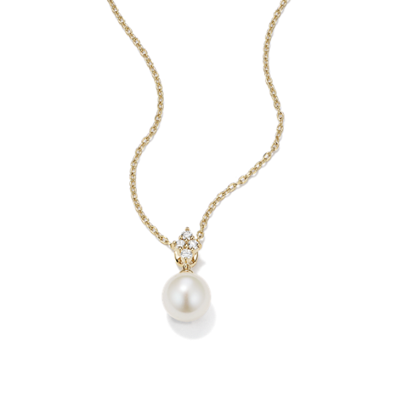 Maris Freshwater Cultured Pearl & Diamond Pendant